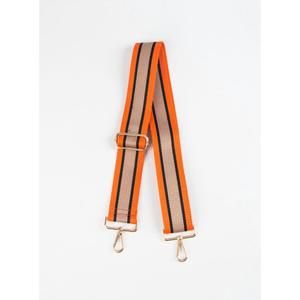 NEW AHDORNED stripe guitar strap in orange/black/khaki